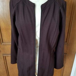 Ruby Ribbon Mink Brown Zip Jacket - Small